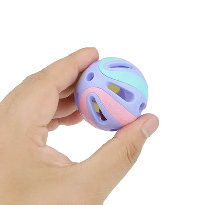 6pcs Colorful Bell Ball Toy: Fun Plastic Splicing for Cats