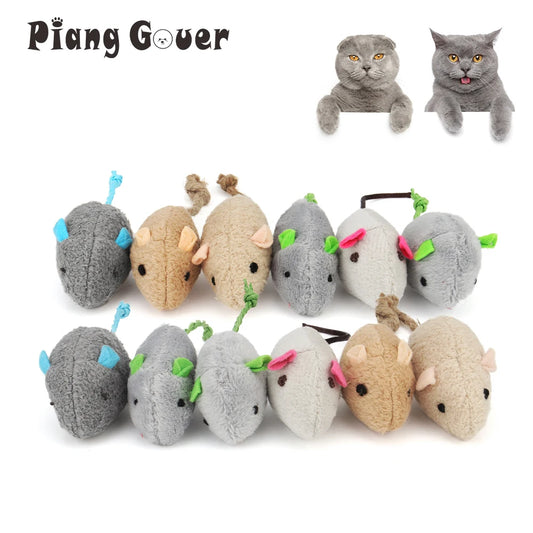 12pc Catnip Mice Toy Set: Fun & Interactive Plush Play for Kittens