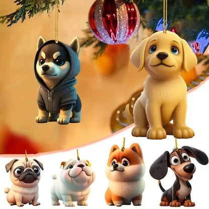 Christmas Tree Decoration Xmas Dog Pendant Party Hanging Ornament Christmas Hanging Ornaments Christmas Party Supplies 2024 New