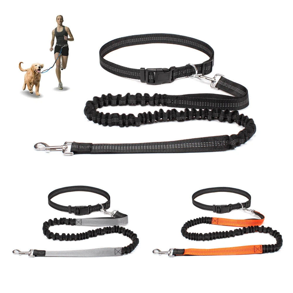 Hands-Free Dog Leash: Adjustable Waist Belt & Chest Strap for Walking, Running, Jogging