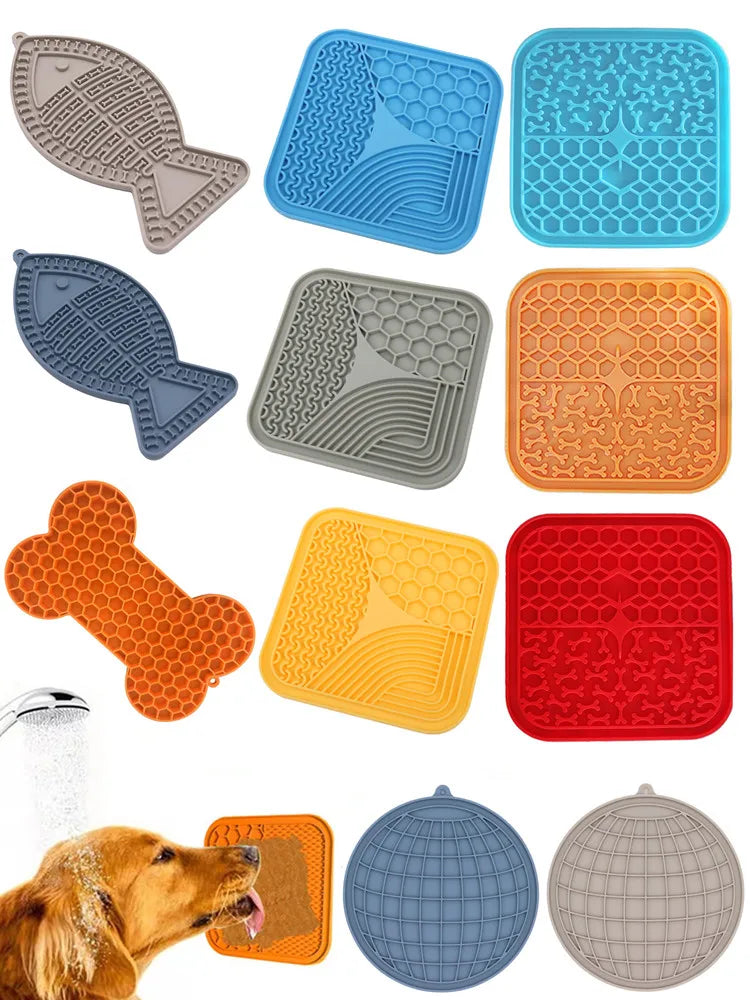 Silicone Slow Feed Mat: Suction Cup Bowls for Small Pets Under 3kg