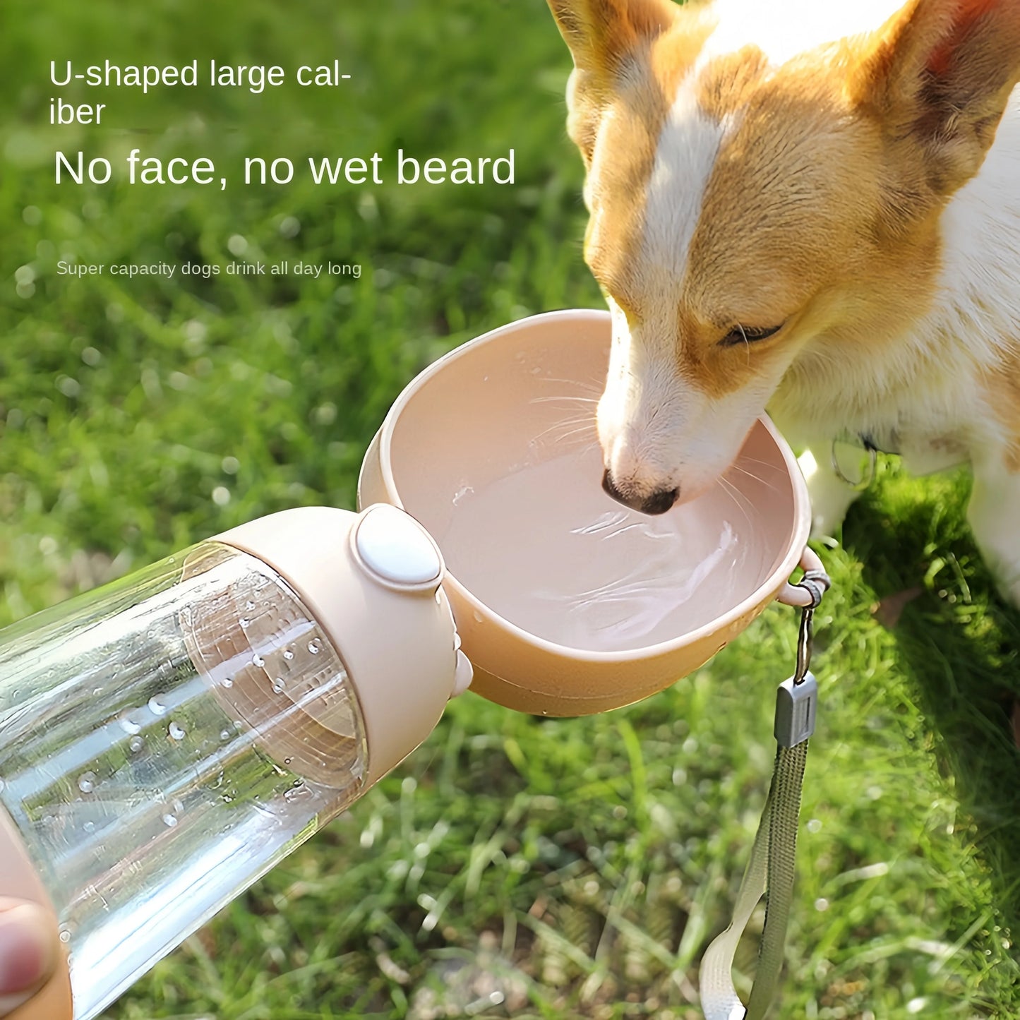 Portable Pet Water Bottle: Travel Cup & Food Dispenser for Dogs & Cats