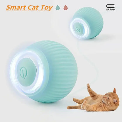 2024 Smart Rechargeable Cat Toy: Self-Rolling Ball for Interactive Indoor Fun