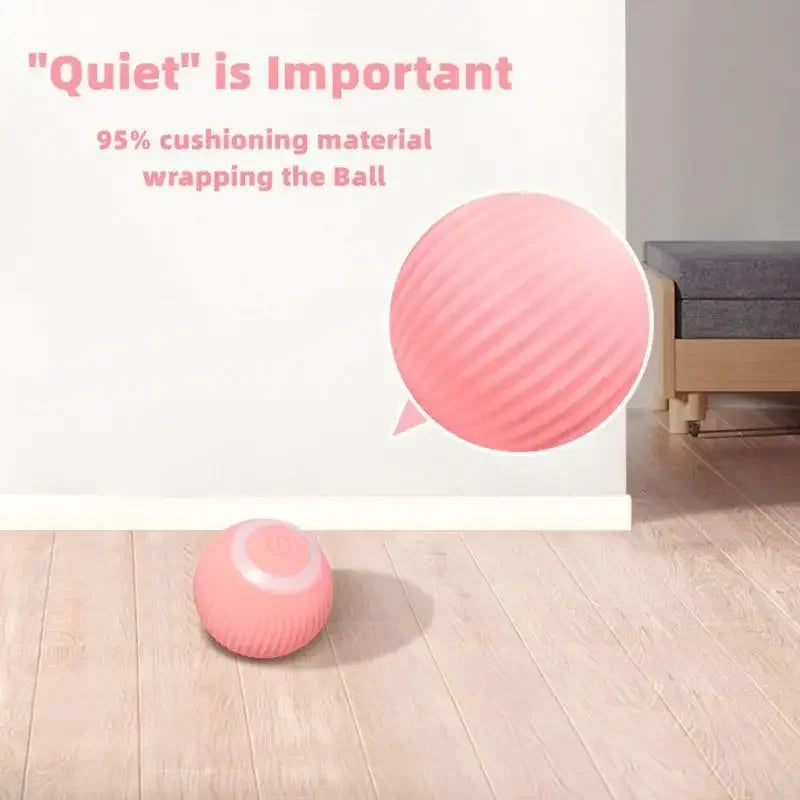 2024 Smart Rechargeable Cat Toy: Self-Rolling Ball for Interactive Indoor Fun