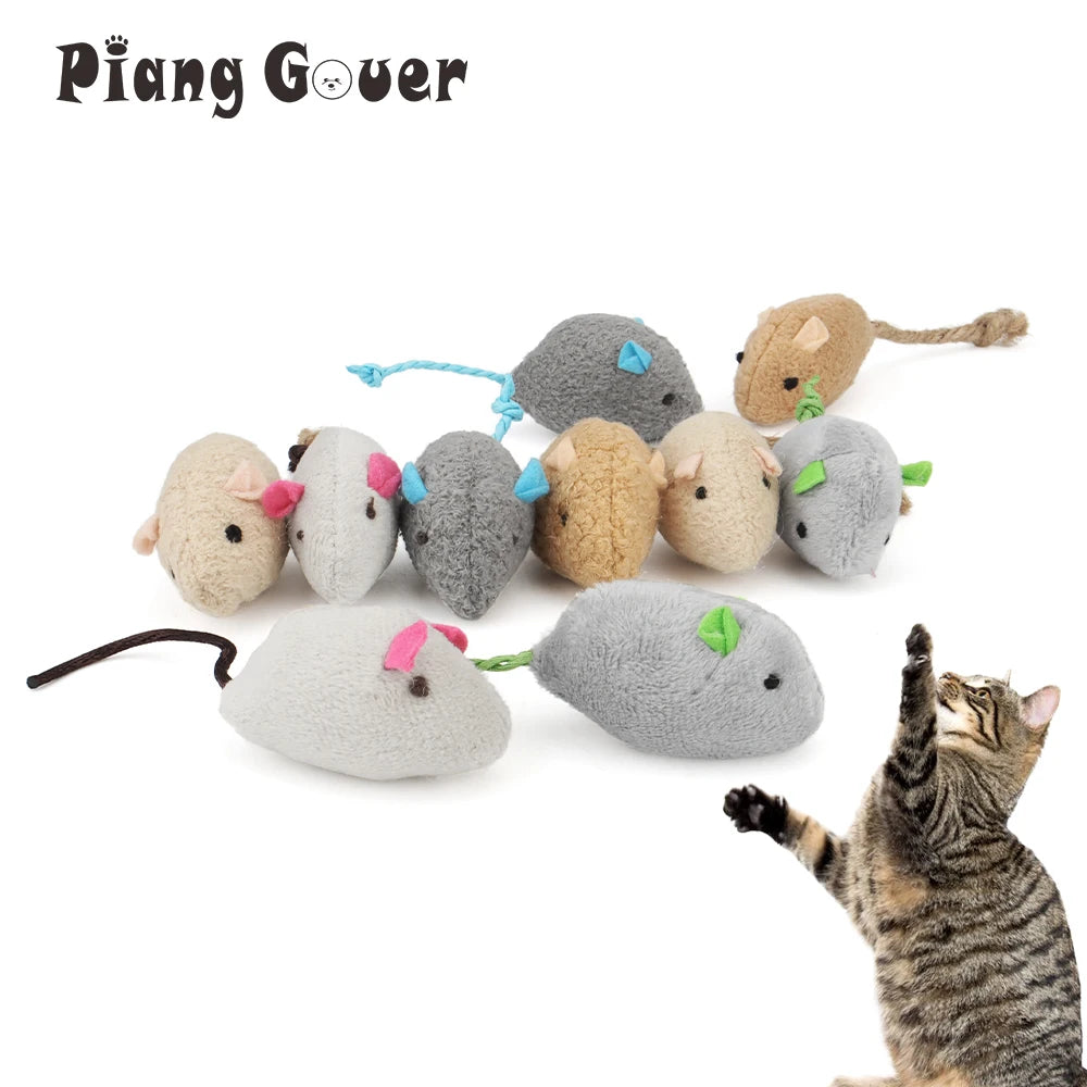 12pc Catnip Mice Toy Set: Fun & Interactive Plush Play for Kittens