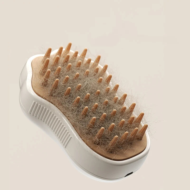 3-in-1 Pet Grooming Brush: Steam, Spray, and Massage for Cats & Dogs