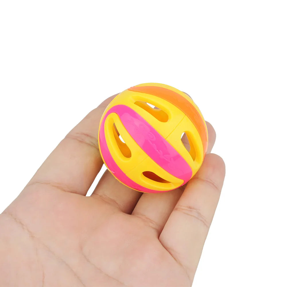 6pcs Colorful Bell Ball Toy: Fun Plastic Splicing for Cats