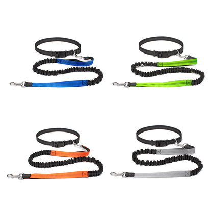 Hands-Free Dog Leash: Adjustable Waist Belt & Chest Strap for Walking, Running, Jogging