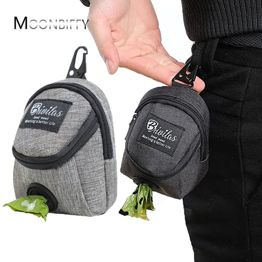 Portable Dog Treat Pouch: Multifunctional Training Bag with Poop Dispenser