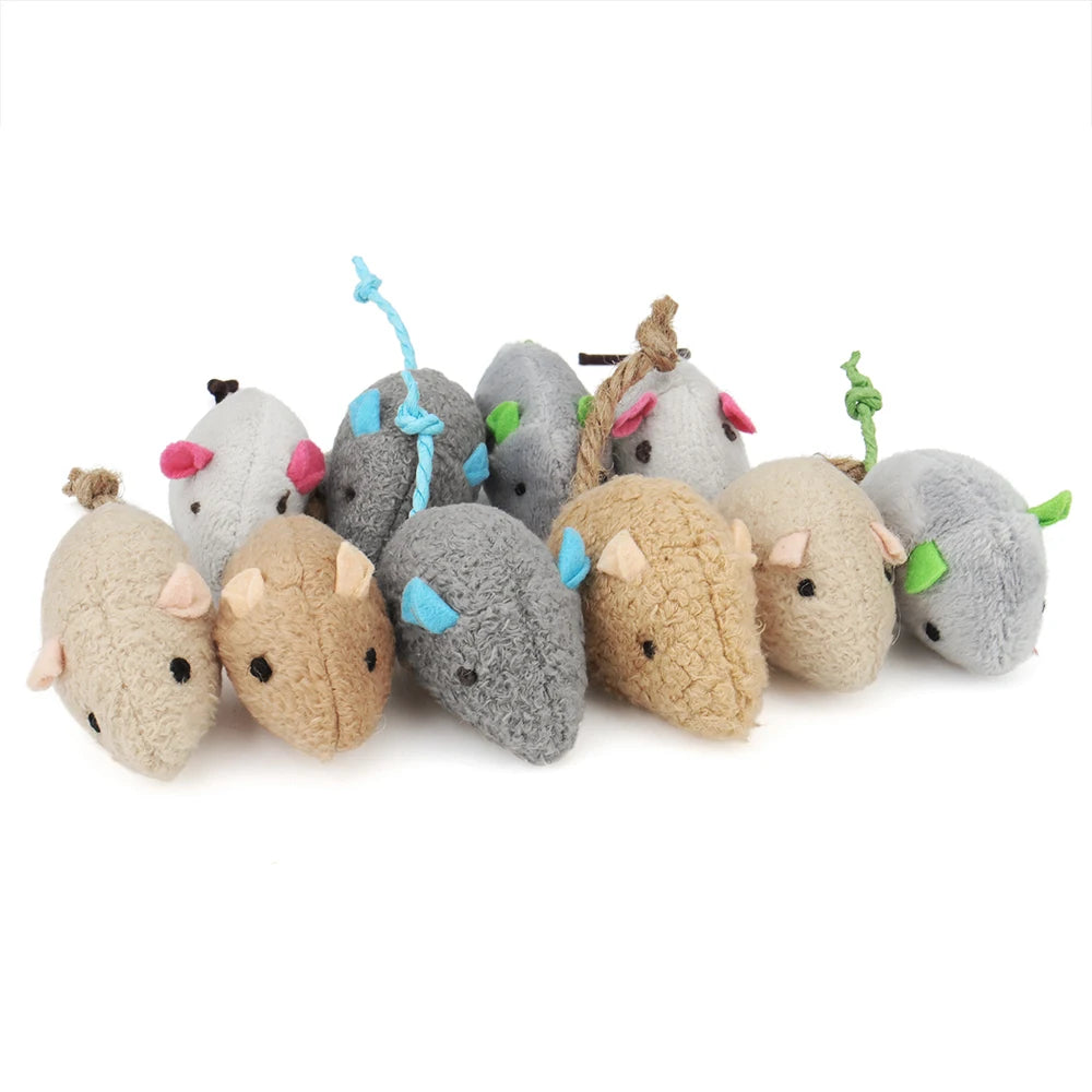 12pc Catnip Mice Toy Set: Fun & Interactive Plush Play for Kittens