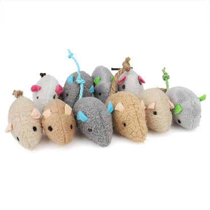 12pc Catnip Mice Toy Set: Fun & Interactive Plush Play for Kittens